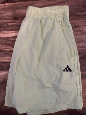 Adidas MenLight Green Athletic Shorts